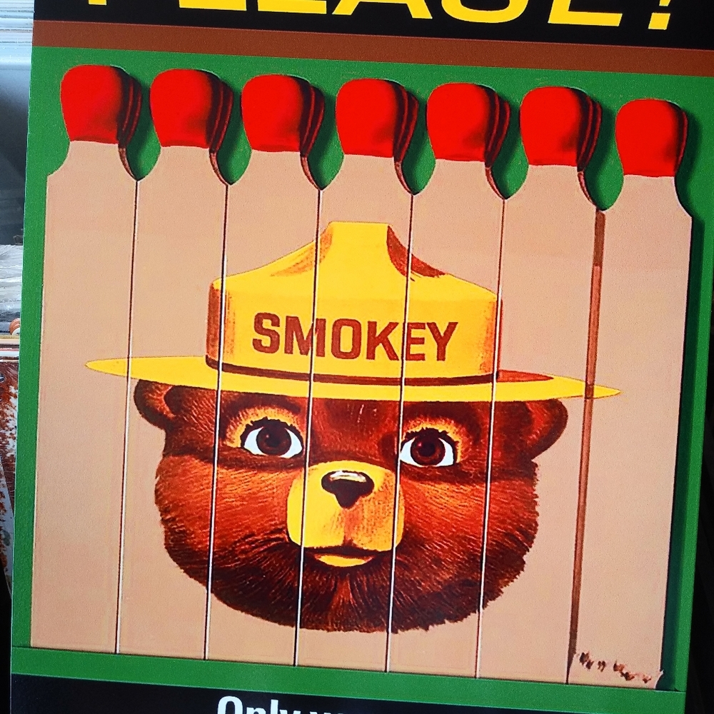 Smokey Bear metal sign